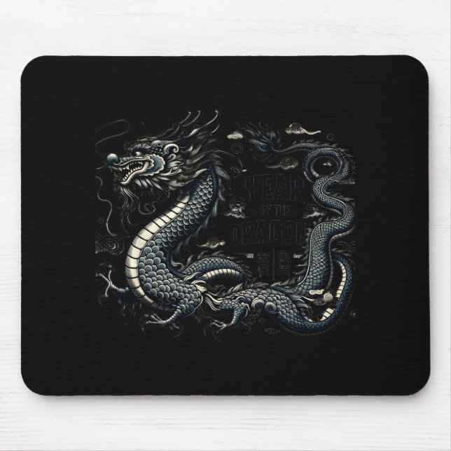 Year Of The Dragon Chinese Dragon Lunar New Year  Mouse Mat (Front)