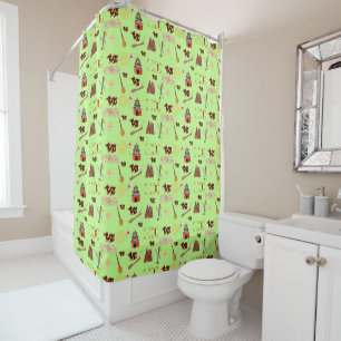 Year of The Dragon Chinese Favourites Music Luck Shower Curtain