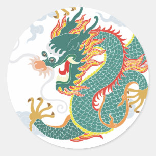 Year of the Dragon Chinese New Year 2024 Classic Round Sticker