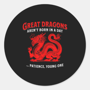 Year Of The Dragon - Chinese Zodiac Inspirational Classic Round Sticker