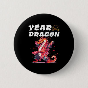 Year Of The Dragon Funny Dragons Chinese Zodiac Si 6 Cm Round Badge