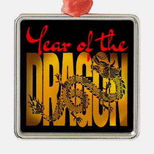 Year of the Dragon Metal Tree Decoration