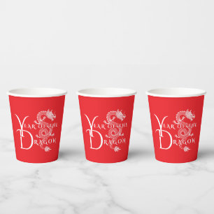 Year of the dragon paper cups