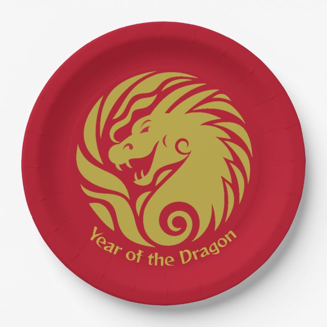Year of the Dragon Paper Plate (Front)