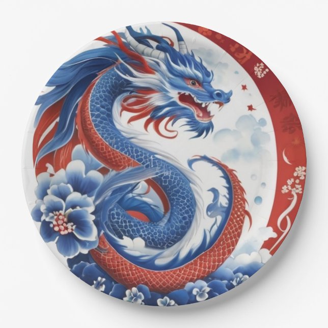 Year of the DRAGON Party Paper Plates! Paper Plate (Front)