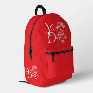Year of the dragon printed backpack