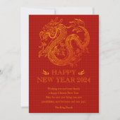 Year Of The Dragon Red Chinese New Year 2024 Holiday Card | Zazzle