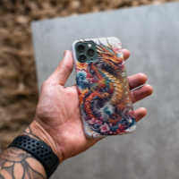 Year of the Dragon Red Orange and white Custom