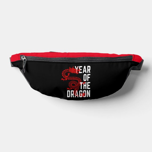 Year of the Dragon red white Bum Bags (Lay Down)
