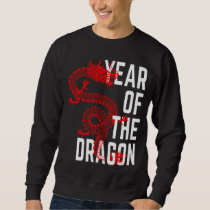 Year of the Dragon red white Sweatshirt