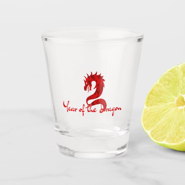 YEAR OF THE DRAGON  SHOT GLASS (Front)