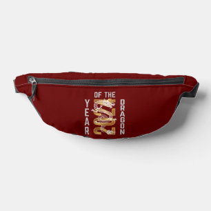 Year of the Dragon Year 2024 White Grey Gold Bum Bags