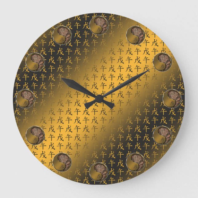 Year of the Earth Horse Large Clock (Front)