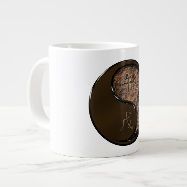 Year of the Earth Horse Large Coffee Mug (Front Left)