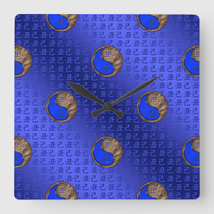Year of the Earth Ox Square Wall Clock