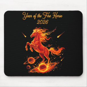 Year of the fire horse 2026 chinese new year lunar mouse mat