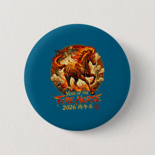 Year Of The Fire Horse 2026 Chinese Zodiac Lunar N 6 Cm Round Badge