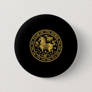 Year of the fire horse 2026 lunar chinese new year 6 cm round badge