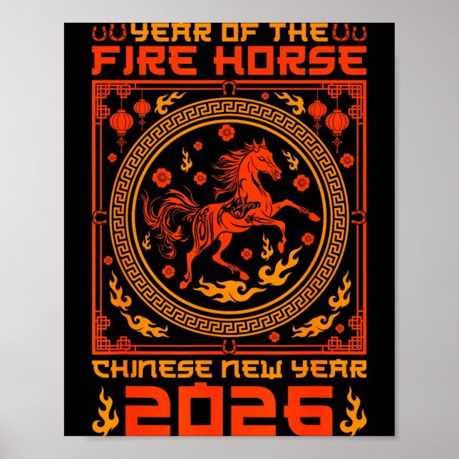 Year Of The Fire Horse Chinese New Year 2026 Decor (Front)