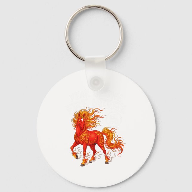 Year Of The Fire Horse Chinese New Year 2026 Zodia Key Ring (Front)