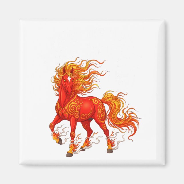 Year Of The Fire Horse Chinese New Year 2026 Zodia Magnet (Front)