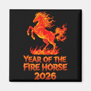 Year Of The Fire Horse, Chinese Zodiac Lunar New Y Magnet