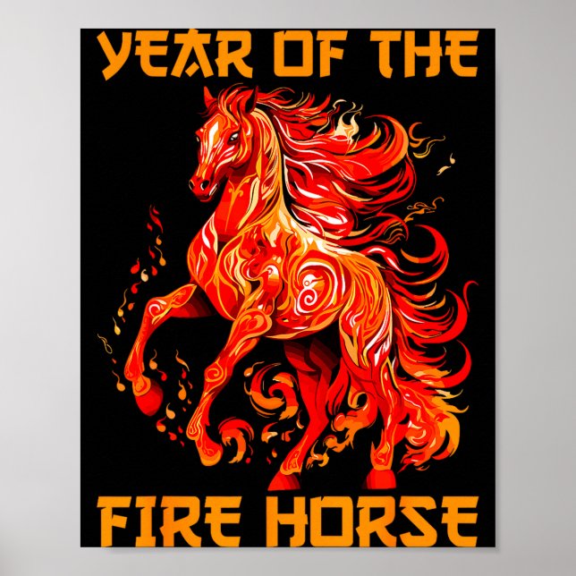Year Of The Fire Horse Happy Chinese Lunar New Yea Poster (Front)