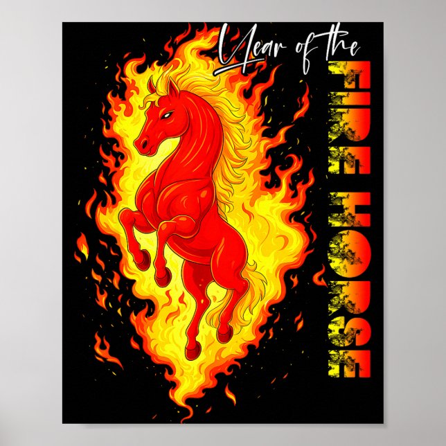 Year Of The Fire Horse Happy Chinese Lunar New Yea Poster (Front)