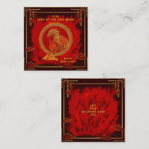 Year of the Fire Horse , Happy Lunar New Year Enclosure Card