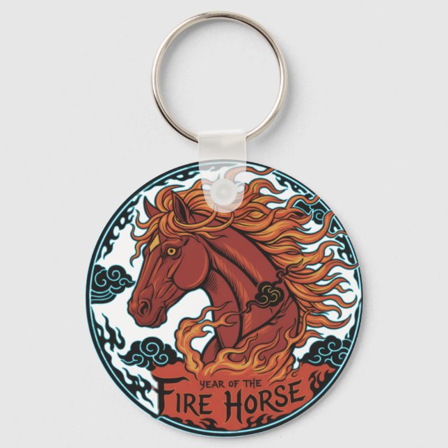Year of the Fire Horse Key Ring (Front)