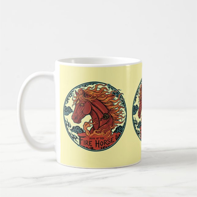 Year of the Fire Horse Mug Design 2 (Left)