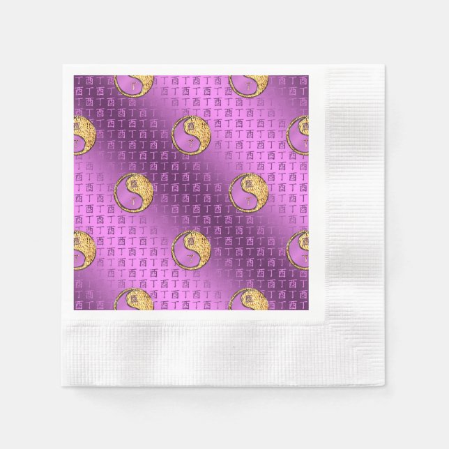 Year of the Fire Rooster Napkin (Front)