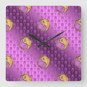 Year of the Fire Rooster Square Wall Clock