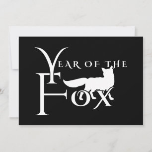 Year of the fox invitation