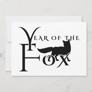 Year of the fox invitation
