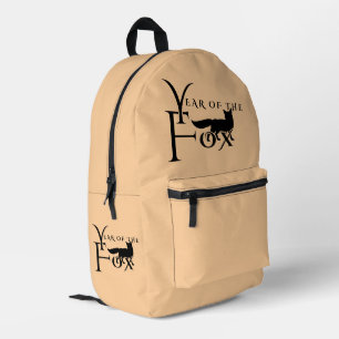Year of the fox printed backpack