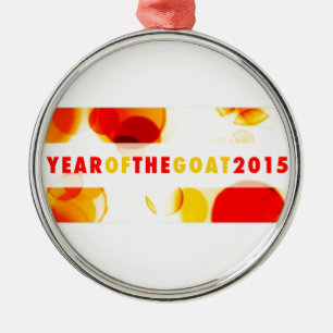 year of the goat 2015 (bokeh) metal tree decoration