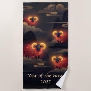 Year of the Goat 2027 Beach Towel