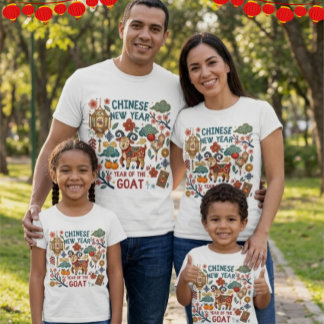 Year of the Goat Chinese Lunar New Year DigitalArt T-Shirt