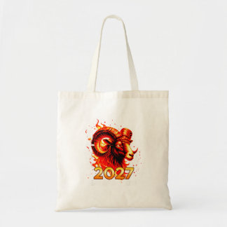 Year Of The Goat Chinese New Year 2027 Fire Goat Tote Bag