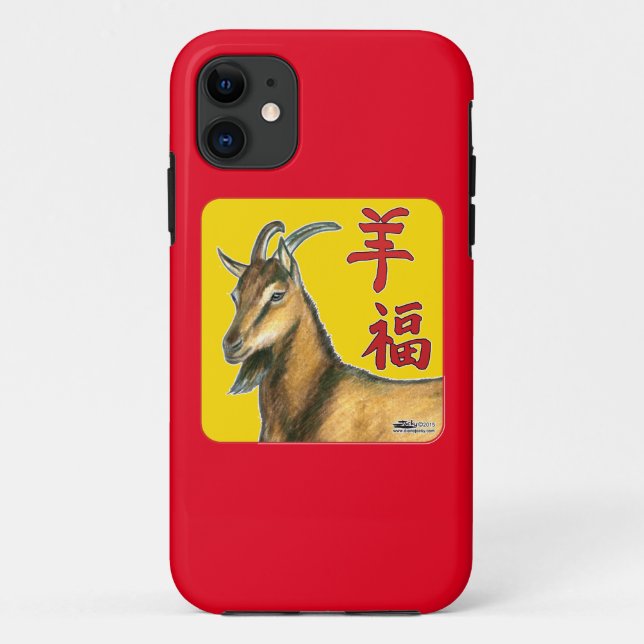 Year of the Goat-Good Luck! Case-Mate iPhone Case (Back)