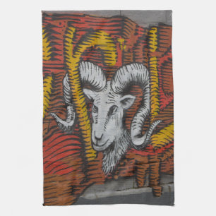 Year Of the Goat   Graffiti Tea Towel