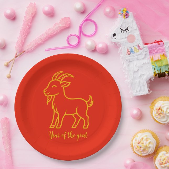 Year of the goat  paper plate (Party)