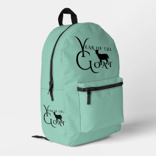 Year of the goat printed backpack