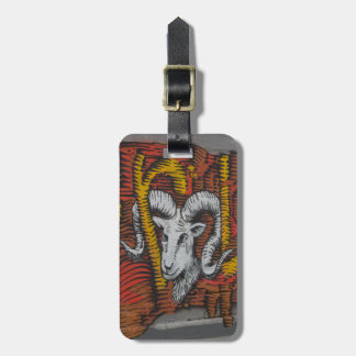 Year Of the Goat Sheep Ram Graffiti Luggage Tag
