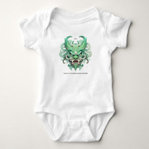 Year of the Green Wood Dragon - Cute Animal Symbol Baby Bodysuit