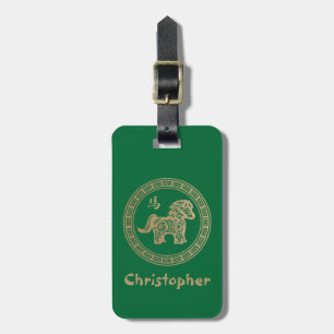Year of the Green Wood Horse Luggage Tag