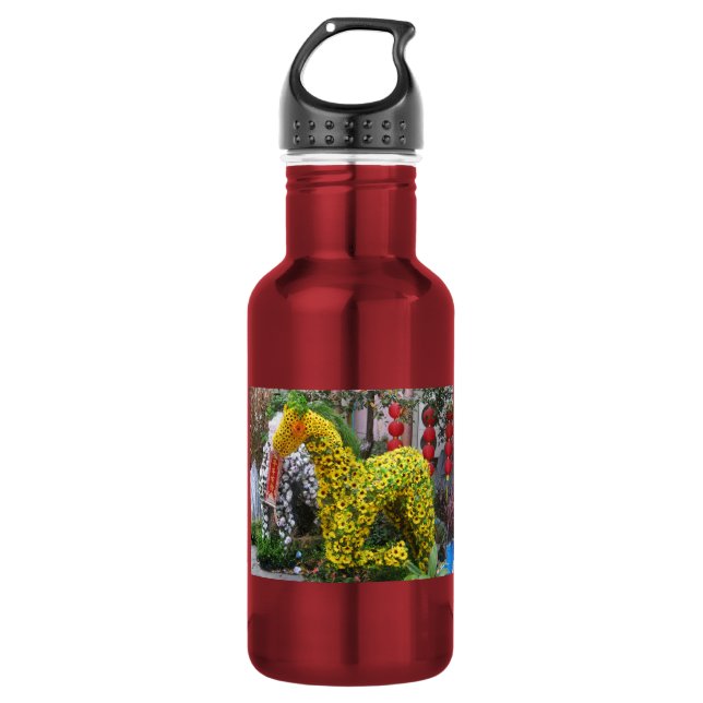 Year of the Horse | 春節馬 ... Chinese Flower Topiary 532 Ml Water Bottle (Front)