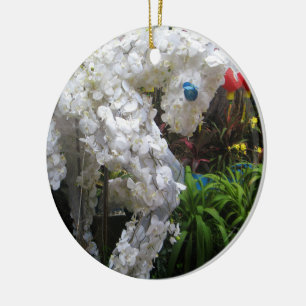 Year of the Horse   春節馬 ... Chinese Flower Topiary Ceramic Tree Decoration
