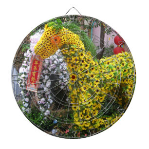 Year of the Horse 春節馬 ... Chinese Flower Topiary Dartboard